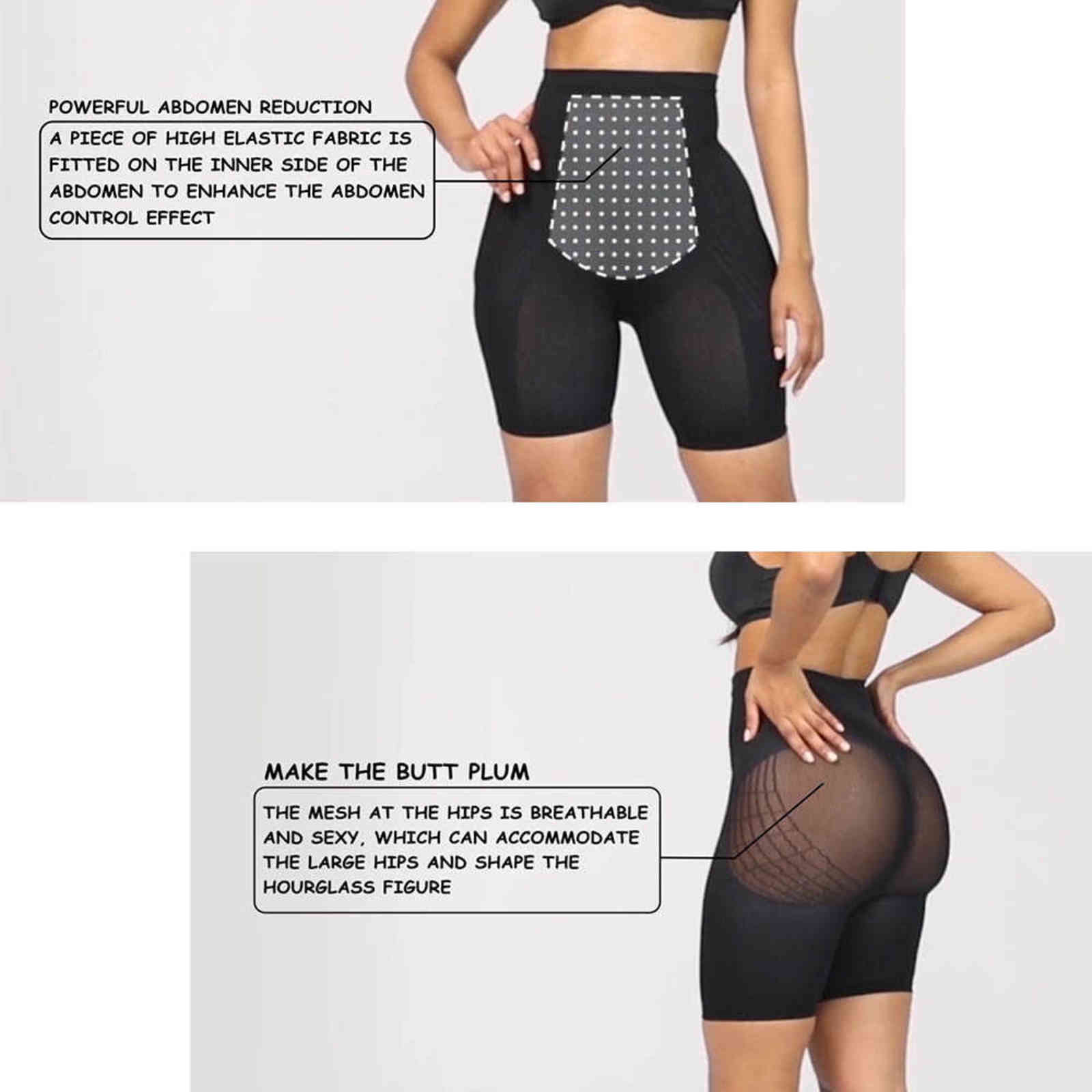 HEXIN Slimming Full Body Shapers Butt Lifter Tummy Control Pants Seamless Women Underwear Bodysuits Shapewear Fajas Colombianas 211112