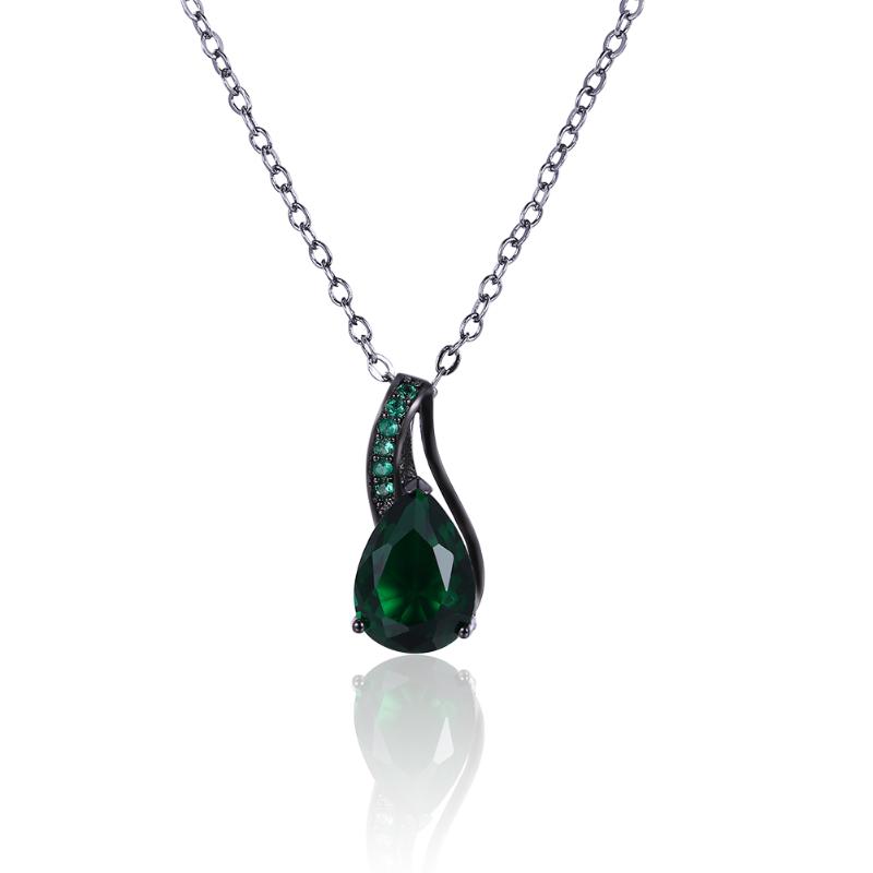 Pendant Necklaces Fashion Water Drop Zircon Necklace Black Gun Color Trend Women's Jewelry
Pendant Necklaces Fashion Water Drop Zircon Necklace Black Gun Color Trend Women's Jewelry