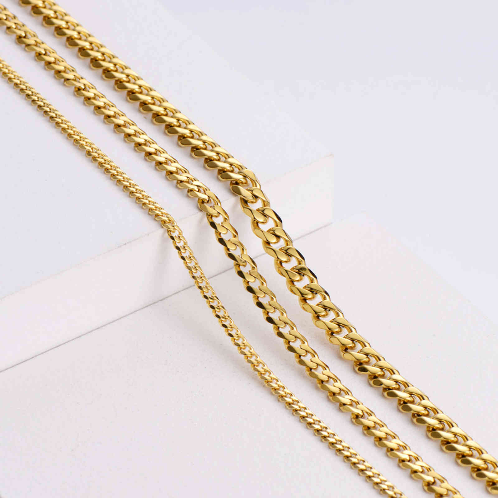 wholale hip hop womens men necklac cadenas cubanas 18k gold plated thick cuban link chain stainls steel
wholale hip hop womens men necklac cadenas cubanas 18k gold plated thick cuban link chain stainls steel