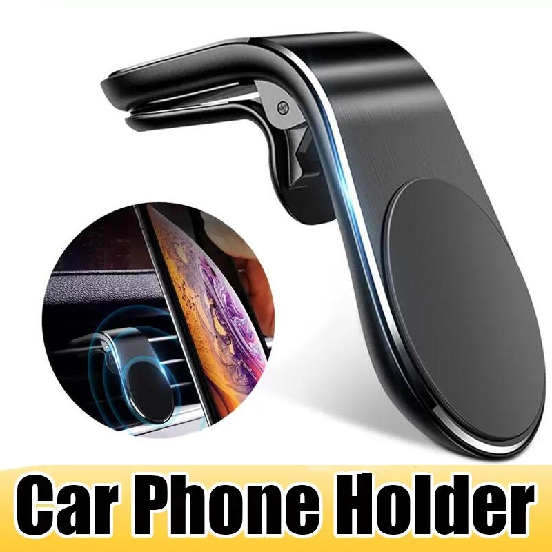Magnetic Car Phone Holder L Shape Car mounts Air Vent Clip Magnet Universal CellPhone Bracket Stand with retail package, Black
Magnetic Car Phone Holder L Shape Car mounts Air Vent Clip Magnet Universal CellPhone Bracket Stand with retail package, Black