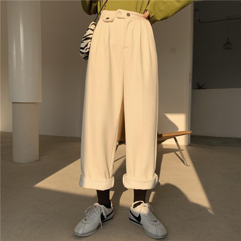 loose solid corduroy womens capris high waist long trousers korean style casual all match bottoms, Black;white
loose solid corduroy womens capris high waist long trousers korean style casual all match bottoms, Black;white