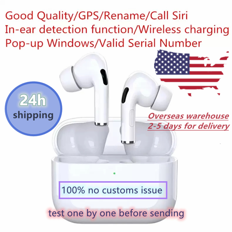 TOP quality AirPods Pro 3 good Chip Valid serial number Headphone Bluetooth Metal Hinge cases Rename GPS Earphone Wireless charging In-Ear Detection Sport Earbuds
TOP quality AirPods Pro 3 good Chip Valid serial number Headphone Bluetooth Metal Hinge cases Rename GPS Earphone Wireless charging In-Ear Detection Sport Earbuds