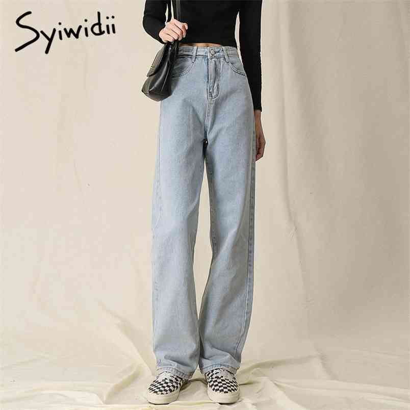 Syiwidii High Waisted Jeans For Women Straight Mom Denim Pants Full Length Trousers Washed Clothes Sky Blue Black Bottoms 210708
Syiwidii High Waisted Jeans For Women Straight Mom Denim Pants Full Length Trousers Washed Clothes Sky Blue Black Bottoms 210708
