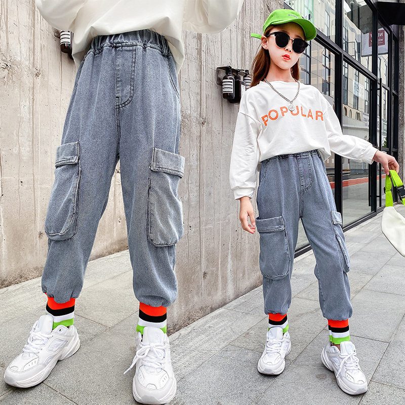 2021 Korean Fashion Jeans for Girls Hare New Biking Style Walk Sports Children Cargo Pants Denim Clothes 8-12y Dj54, Blue.
2021 Korean Fashion Jeans for Girls Hare New Biking Style Walk Sports Children Cargo Pants Denim Clothes 8-12y Dj54, Blue.