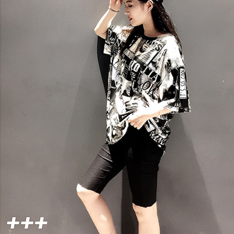 T-shirt Women Shiny Letters Silver Print Short Sleeve O-neck Fashion Oversized Casual Summer Femme T shirt Women Tops CC302 210306