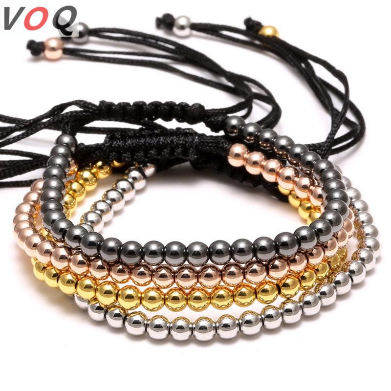 Charm Bracelets Wholesale High Quality Brand 4mm Copper Round Beads Bracelet Braided Macrame Men & Bangles For Jewelry Gift
Charm Bracelets Wholesale High Quality Brand 4mm Copper Round Beads Bracelet Braided Macrame Men & Bangles For Jewelry Gift