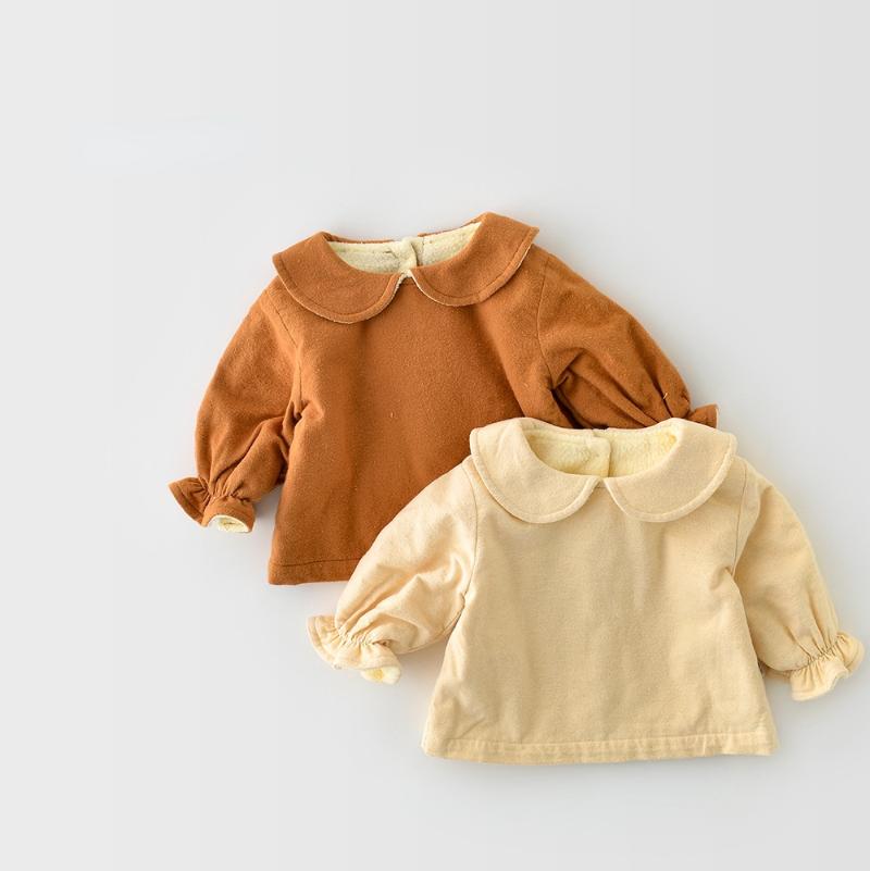 T-shirts WLG Baby Girls T Shirt Winter Velvet Thick Beige Brown Solid Tops Toddler Girl Warm Clothes For 6-18 Months, Blue
T-shirts WLG Baby Girls T Shirt Winter Velvet Thick Beige Brown Solid Tops Toddler Girl Warm Clothes For 6-18 Months, Blue
