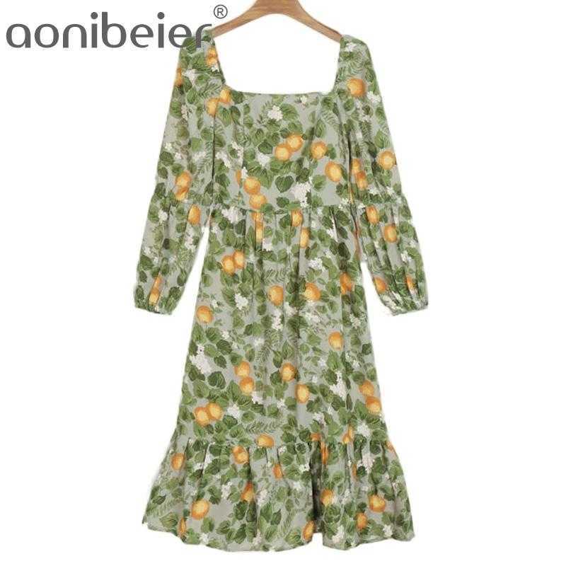 Printed Casual Holiday Knee Length Dress Summer Puff Sleeve Square Collar High Waist Ruffle Chiffon 210604, 01
Printed Casual Holiday Knee Length Dress Summer Puff Sleeve Square Collar High Waist Ruffle Chiffon 210604, 01