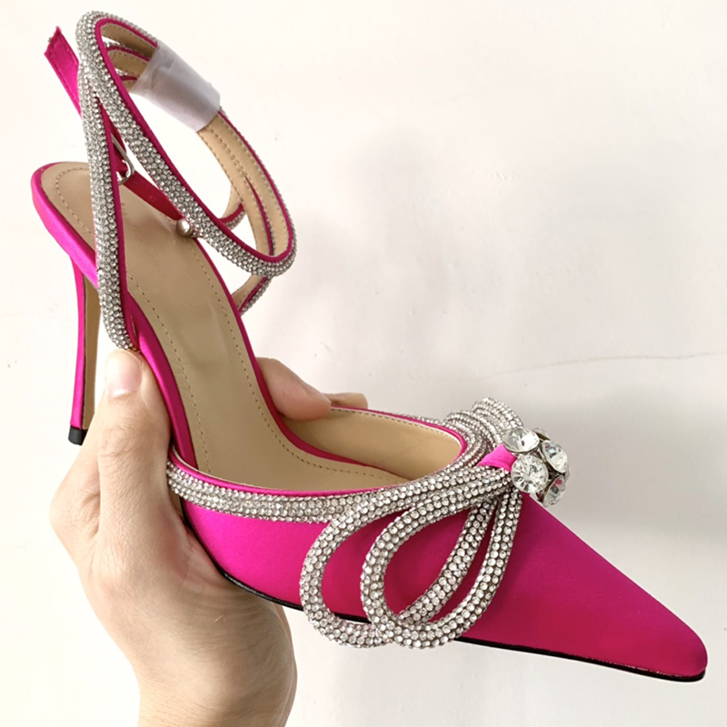 Sandals high heels sandals Mach Satin Womens dress shoes Bow Crystal Embellished diamond chain decoration banquet women shoes sexy party designer, Pink
Sandals high heels sandals Mach Satin Womens dress shoes Bow Crystal Embellished diamond chain decoration banquet women shoes sexy party designer, Pink