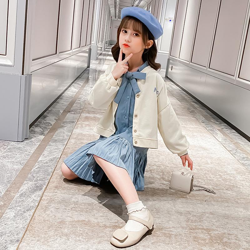 Clothing Sets Spring Autumn Warm Girls Suit Cotton Coat + Dress 2Pcs/Sets Teenage Children's School Bowknot Clothing Kids Party High Quality, Pants
Clothing Sets Spring Autumn Warm Girls Suit Cotton Coat + Dress 2Pcs/Sets Teenage Children's School Bowknot Clothing Kids Party High Quality, Pants