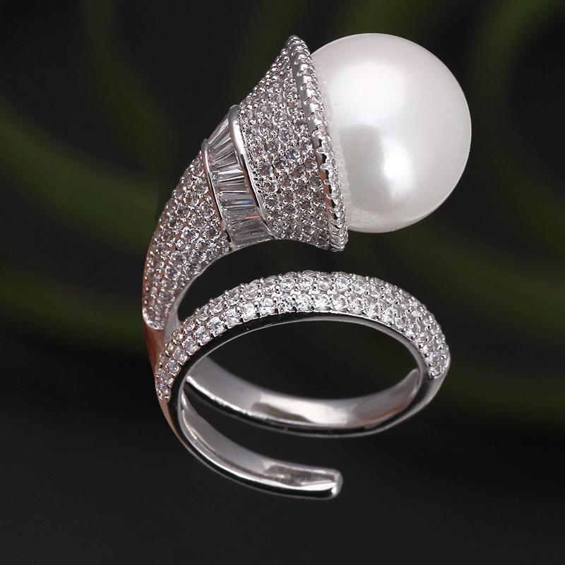 Cluster Rings Bride Talk 2021 Trendy Horn-shaped Round Pearl Wedding Party Micro Pave Cubic Zircon Jewelry For Women Dress Accessories
Cluster Rings Bride Talk 2021 Trendy Horn-shaped Round Pearl Wedding Party Micro Pave Cubic Zircon Jewelry For Women Dress Accessories