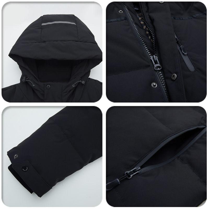 Winter Men Long Down Jacket Hooded High Quality Loose White Duck Down Coat Men Thick Warm Winter Down Parkas Men Snow Coat 201225