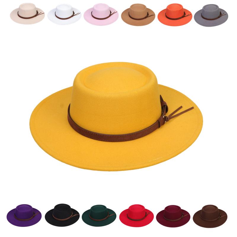Wide Brim Hats Autumn And Winter Chain Flat Fedora Hat Women Monochromatic Jazz Top British Retro Panama Wholesale, 05
Wide Brim Hats Autumn And Winter Chain Flat Fedora Hat Women Monochromatic Jazz Top British Retro Panama Wholesale, 05