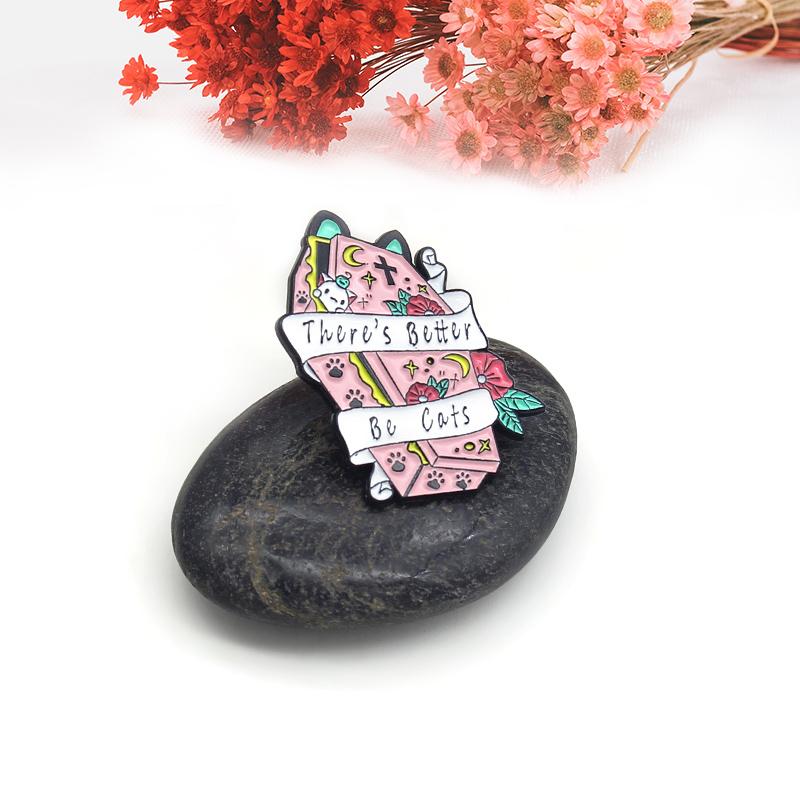 Pins, Brooches There's Better Be Cats Enamel Pin Cartoon Animal Pink Cat Coffin Lapel Backpack Jackets Cute Badge Jewelry
Pins, Brooches There's Better Be Cats Enamel Pin Cartoon Animal Pink Cat Coffin Lapel Backpack Jackets Cute Badge Jewelry