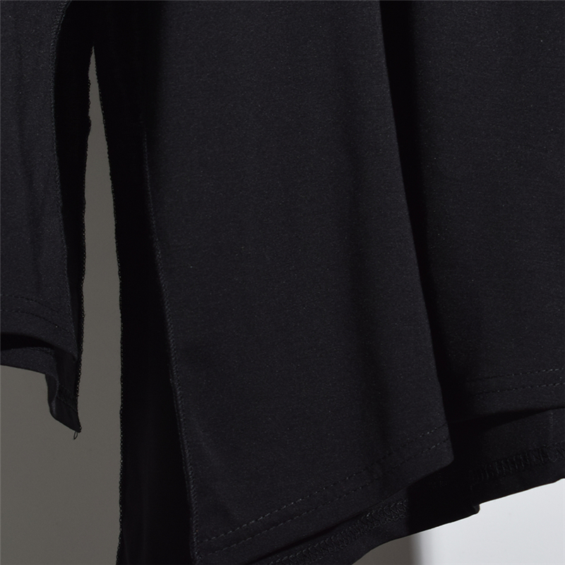 [XITAO] Europe New Summer Fashion Women Half Sleeve Hollow Out T-Shirts Female Solid Color O-Neck Pullover Tees KZH149 210306