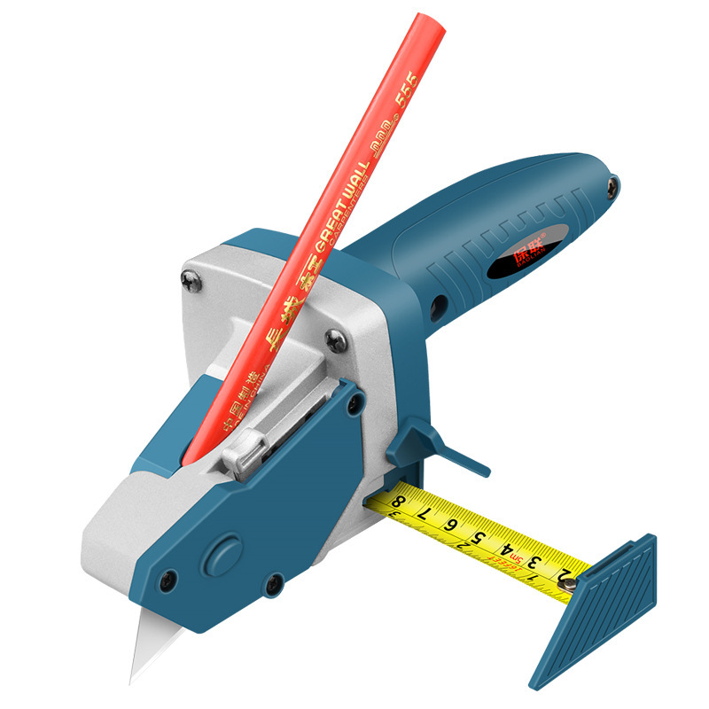 Practical Gypsum Board Cutting Tools, All-In-One Hand Tool Woodworking Scribe Cutter Drawing Circle Tool with 5M Measuring Tape