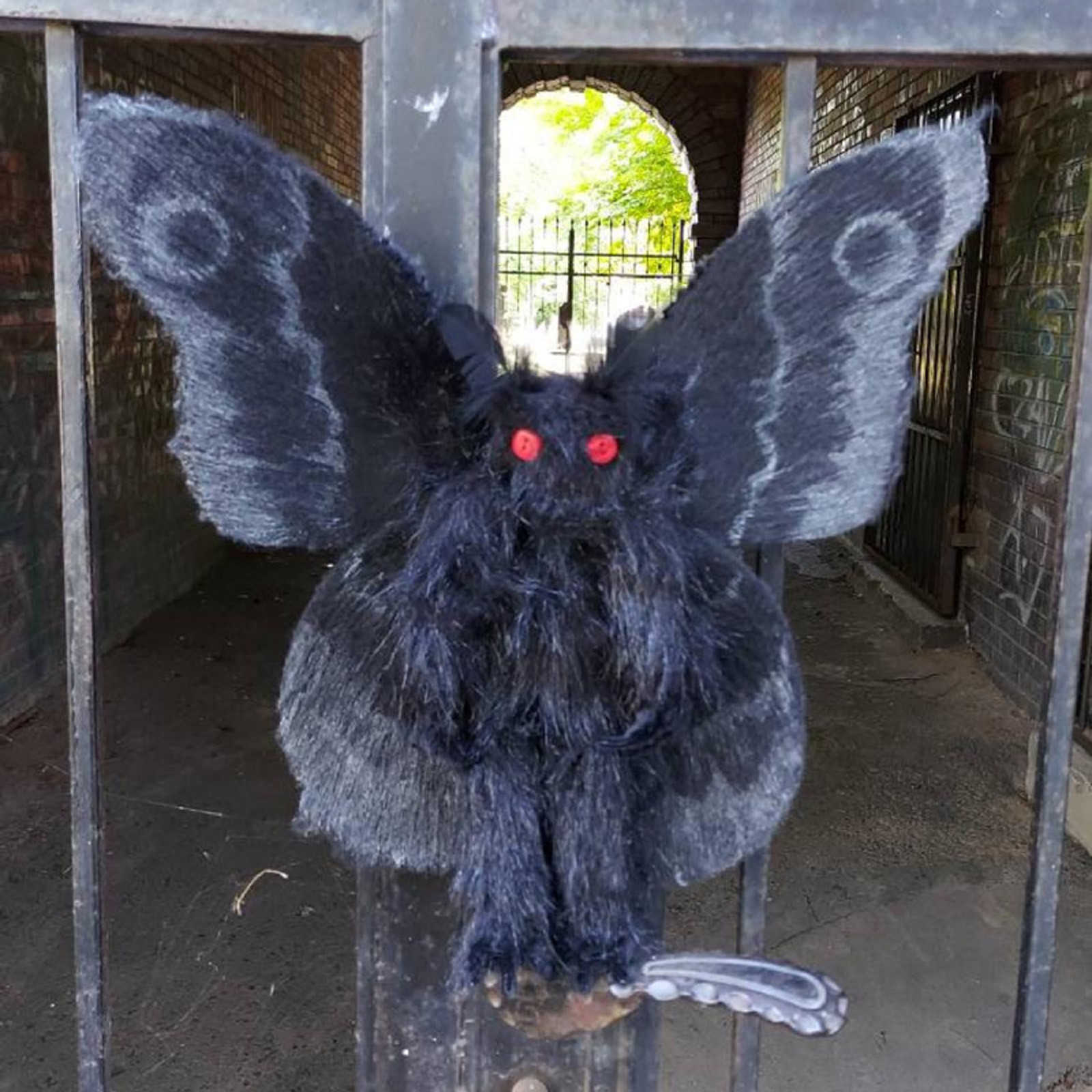 Stuffed Plush Toys Gothic Mothman Plushie Is Looking for a Love and Magical Home Unique and Novel Black Moth Soft Toy Cute S260319