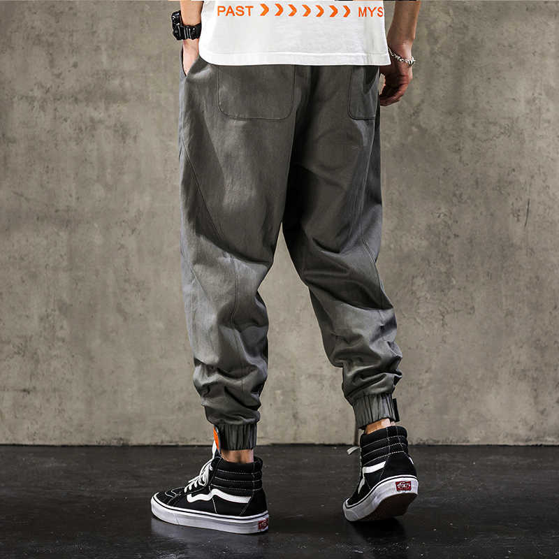 Single Road Mens Harem Pants Men Fashion Baggy Cotton Hip Hop Joggers Japanese Streetwear Trousers Male Cargo Pants For Men 210930