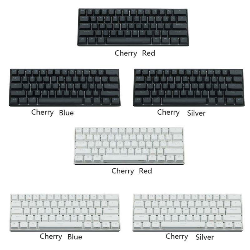 Anne Pro2 60% Bluetooth 4.0 Type-C RGB 61 Keys Mechanical Gaming Keyboard Cherry Switch Gateron Switch new dorp shipping