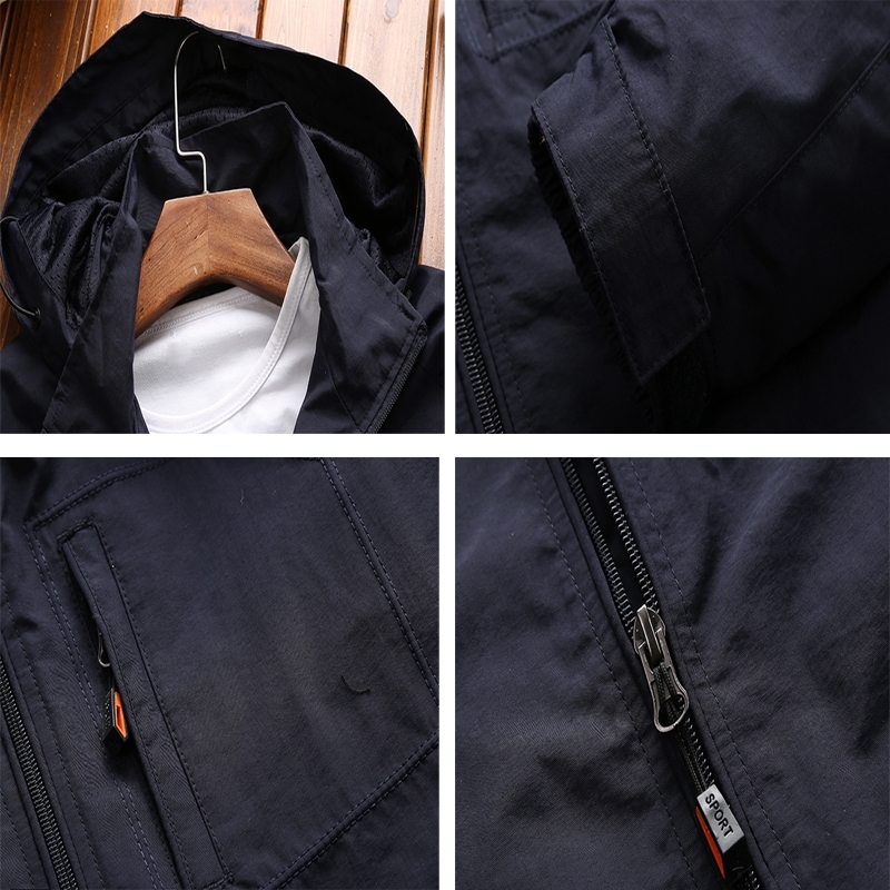 DIMUSI Autumn Men's Thin Jacket Male Casual Overcoat Army Tactics Windbreaker Jacket Mens Waterproof Breathable Hooded 6XLTA205 T200102