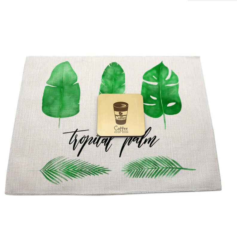Sublimation Dinner Mat Personalized Blank Napkin Mats Linen DIY Pattern Placemat Home Table Decor