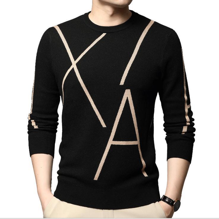 Men's Sweaters Fashion Brand Knit High End Designer Winter Wool Pullover Black Sweater For Man Cool Autum Casual Jumper Male J3414
Men's Sweaters Fashion Brand Knit High End Designer Winter Wool Pullover Black Sweater For Man Cool Autum Casual Jumper Male J3414