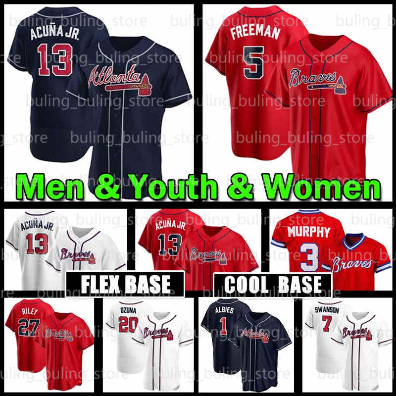 Braves Custom 13 Ronald Acuña Jr. Jersey 3 Dale Murphy 1 Ozzie Albies Acuna 7 Dansby Swanson Chipper Jones 44 Hank Aaron 27 Austin Riley Fle, Blue;black
Braves Custom 13 Ronald Acuña Jr. Jersey 3 Dale Murphy 1 Ozzie Albies Acuna 7 Dansby Swanson Chipper Jones 44 Hank Aaron 27 Austin Riley Fle, Blue;black