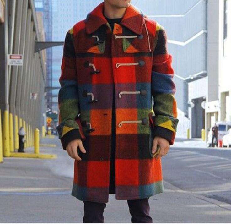 Men' Trench Coats 2021 Winter European And American Fashion Button Long-sleeved Plaid Coat Personality Trend Street Woolen, Clear
Men' Trench Coats 2021 Winter European And American Fashion Button Long-sleeved Plaid Coat Personality Trend Street Woolen, Clear