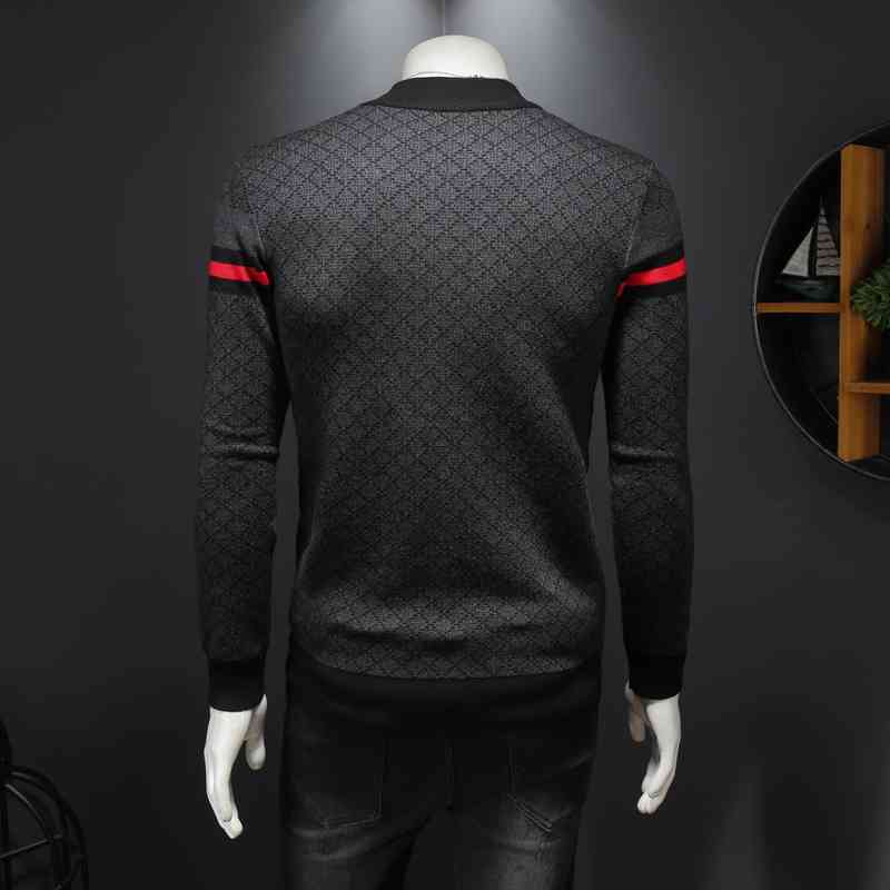 Men' Sweaters and autumn winter stitching printed sweater fashion self-cultivation double layer plus velvet thick turtleneck N17K, Black
Men' Sweaters and autumn winter stitching printed sweater fashion self-cultivation double layer plus velvet thick turtleneck N17K, Black