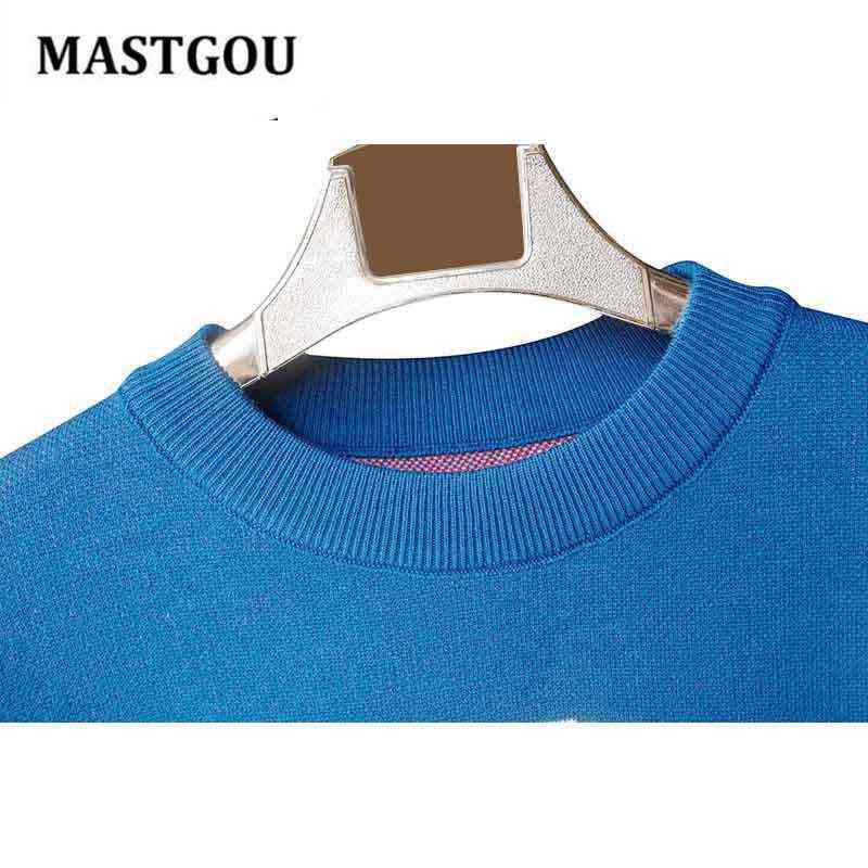 MASTGOU Embroidery Animal Womens Sweater Autumn Winter Highstreet Style Pullover Top Jacquard Knit Christmas Sweaters Pull Femme 211123wtt