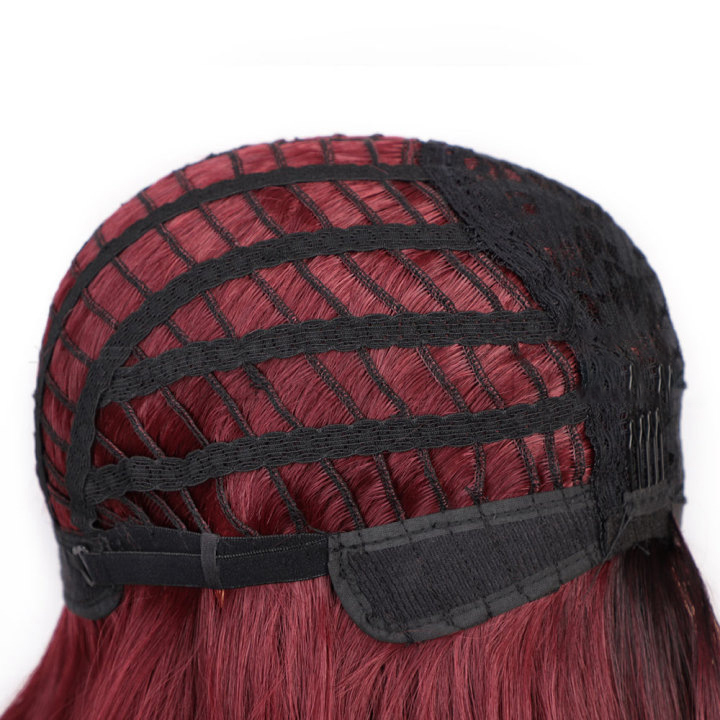 women wigs 24inch long curly gradient deep wave 2 color synthetic wig