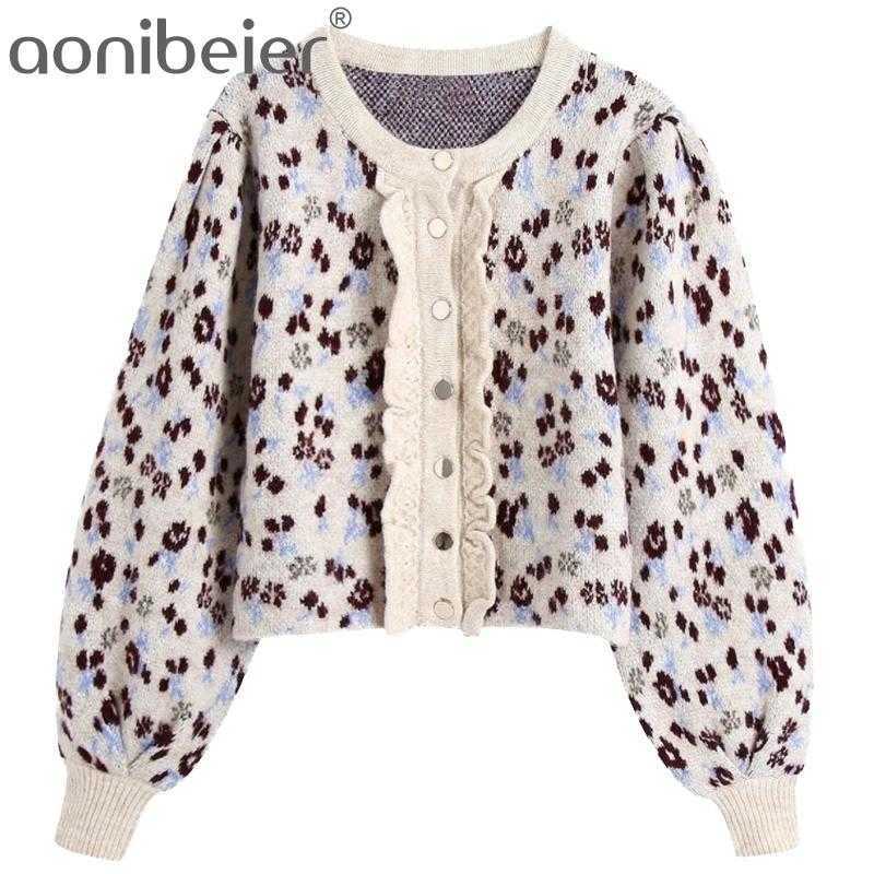 Women Jacquard Knit Cardigan O-neck Long Puff Sleeves Jabot Frill Casual Office Lady Fashion Sweaters Outwear 210604, Beige
Women Jacquard Knit Cardigan O-neck Long Puff Sleeves Jabot Frill Casual Office Lady Fashion Sweaters Outwear 210604, Beige