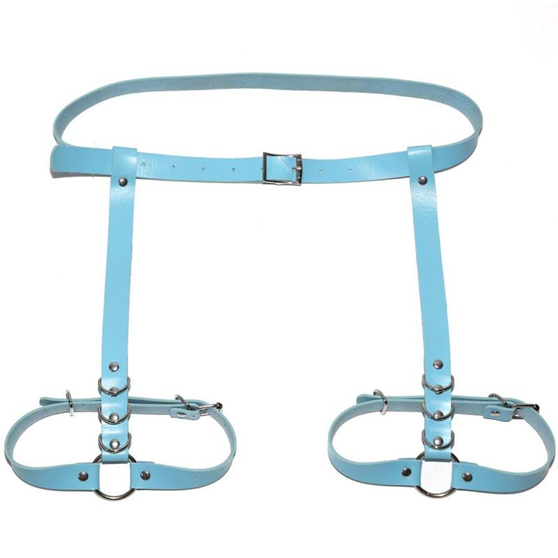 Sword Belt Harajuku Handmade Leather Punk Goth Bdsm Garters Belt Lingerie Erotic Suspenders Strap Detachable O-ring Leg Harness