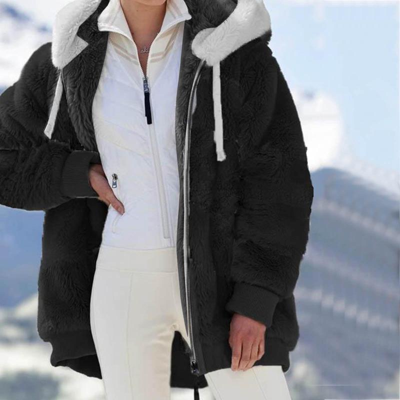 Women's Hoodies & Sweatshirts Vintage Plush Autumn Stitching Color Pocket Hooded Pullover Warm Artificial Wool Pockets Coat Outwear, Black
Women's Hoodies & Sweatshirts Vintage Plush Autumn Stitching Color Pocket Hooded Pullover Warm Artificial Wool Pockets Coat Outwear, Black