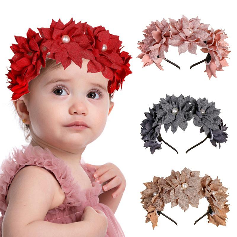 Hair Accessories Baby Girls Headband Big Flower Girl For Born Bow Band Children Kid Head Wrap Pearl, Brown
Hair Accessories Baby Girls Headband Big Flower Girl For Born Bow Band Children Kid Head Wrap Pearl, Brown