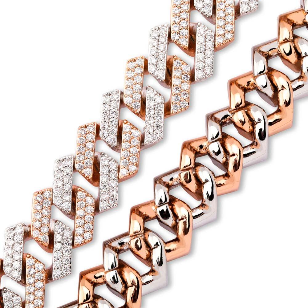 14mm 8inch Miami Lock Clasp Cuban Link Chain Bracelet Hip Hop Jewelry Charm Fashion Rock Punk Bling Iced Out Cubic Zircon Bling Party Punk Gifts for W