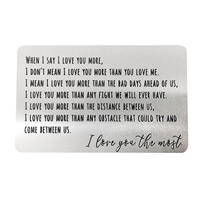 Stainless Steel Card With Love Letter For Women Valentine's Day Gift Purse Accessories Every C1 Novelty Items
Stainless Steel Card With Love Letter For Women Valentine's Day Gift Purse Accessories Every C1 Novelty Items