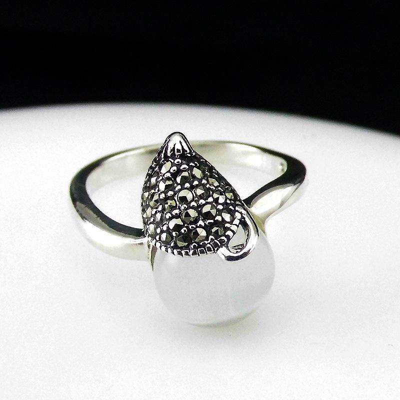 Cluster Rings FNJ Gourd 925 Silver Adjustable Size Open Original S925 Thai Ring For Women Jewelry MARCASITE White Opal
Cluster Rings FNJ Gourd 925 Silver Adjustable Size Open Original S925 Thai Ring For Women Jewelry MARCASITE White Opal