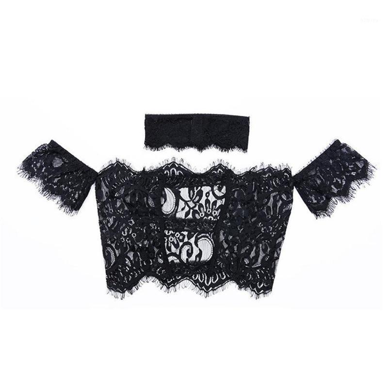2Pcs/Set Women Sexy Lace Transparent Hollow See-through Choker Shoulder With Top Off Short Collar T Sleeve Bodycon Crop Shi A2N1 Camisoles &, Black
2Pcs/Set Women Sexy Lace Transparent Hollow See-through Choker Shoulder With Top Off Short Collar T Sleeve Bodycon Crop Shi A2N1 Camisoles &, Black