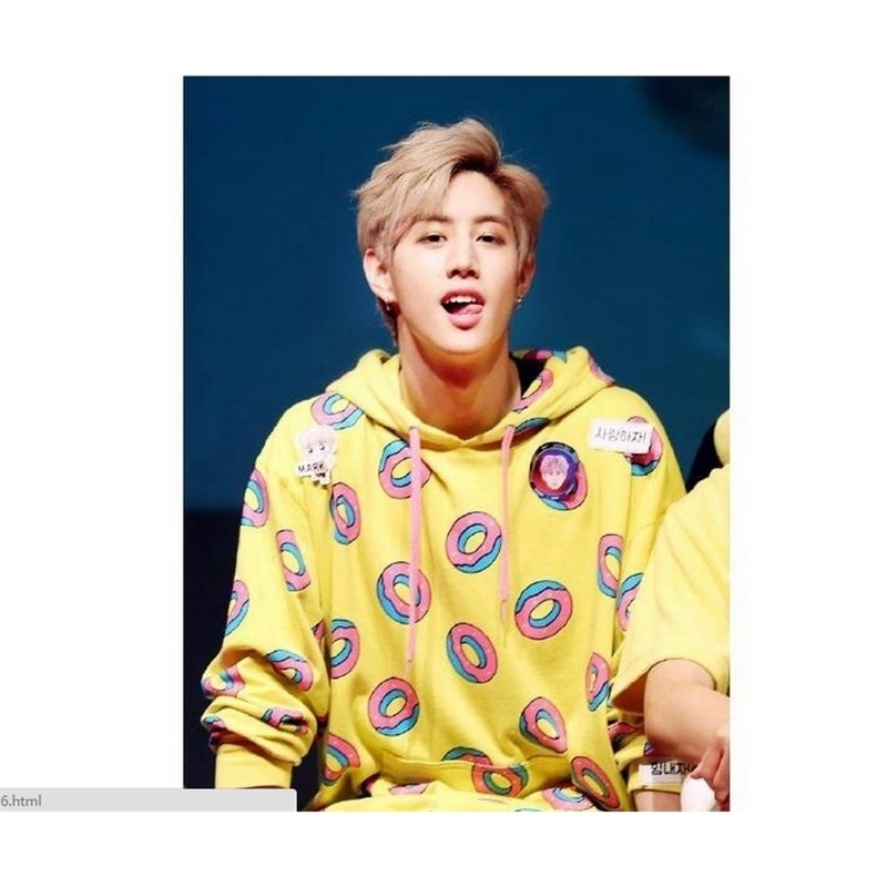 Spring autumn fashion donuts printing hoodies for men women kpop got7 mark just right bangtan boys same sweatshirt 201030