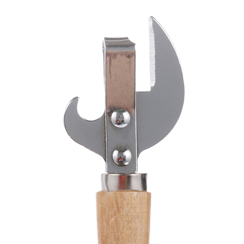 ltifunction Easy Manual Side Cut Metal Beer Bottle Stainless Steel Wood Handle Can Opener Kitchen Tools RRD7536 Free shipping