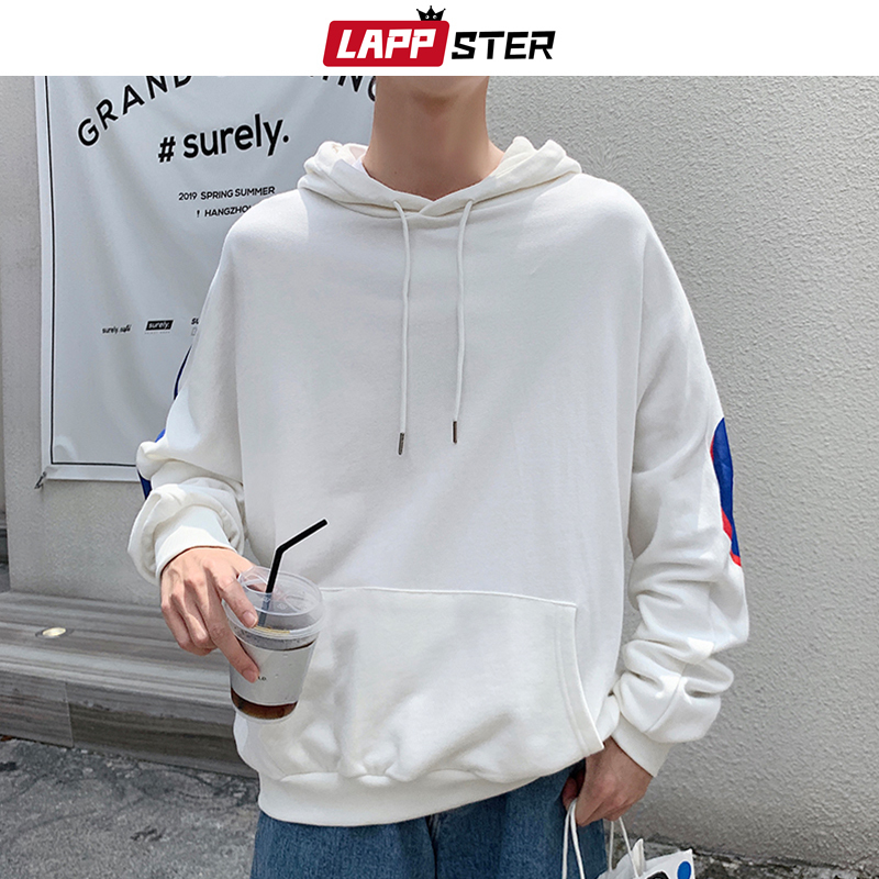 LAPPSTER Men Japanese Streetwear Hip Hop Hoodies Autumn Korean Oversized Sweatshirts Hooded Hoodies Patchwork Clothing 5XL 201127