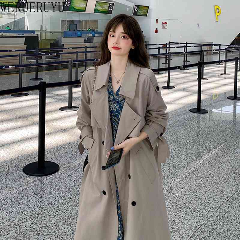 WERUERUYU Women Trench Coat Slim Windbreaker Double Breasted Long Trench Coat Overcoat Outwear Solid Color Oversize Coats 210608, Photo color
WERUERUYU Women Trench Coat Slim Windbreaker Double Breasted Long Trench Coat Overcoat Outwear Solid Color Oversize Coats 210608, Photo color