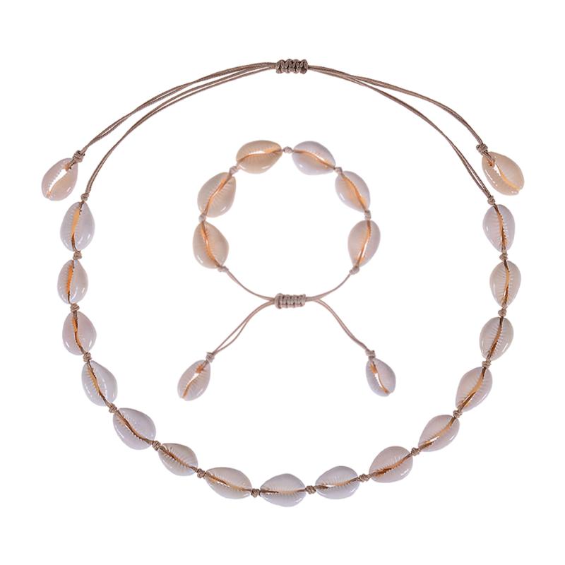 Earrings & Necklace Women Shells Necklaces Bracelets Set Natural Sea Conch Braid Chain Choker Bangles Charms Jewelry Girl Friendship Gifts, Silver
Earrings & Necklace Women Shells Necklaces Bracelets Set Natural Sea Conch Braid Chain Choker Bangles Charms Jewelry Girl Friendship Gifts, Silver