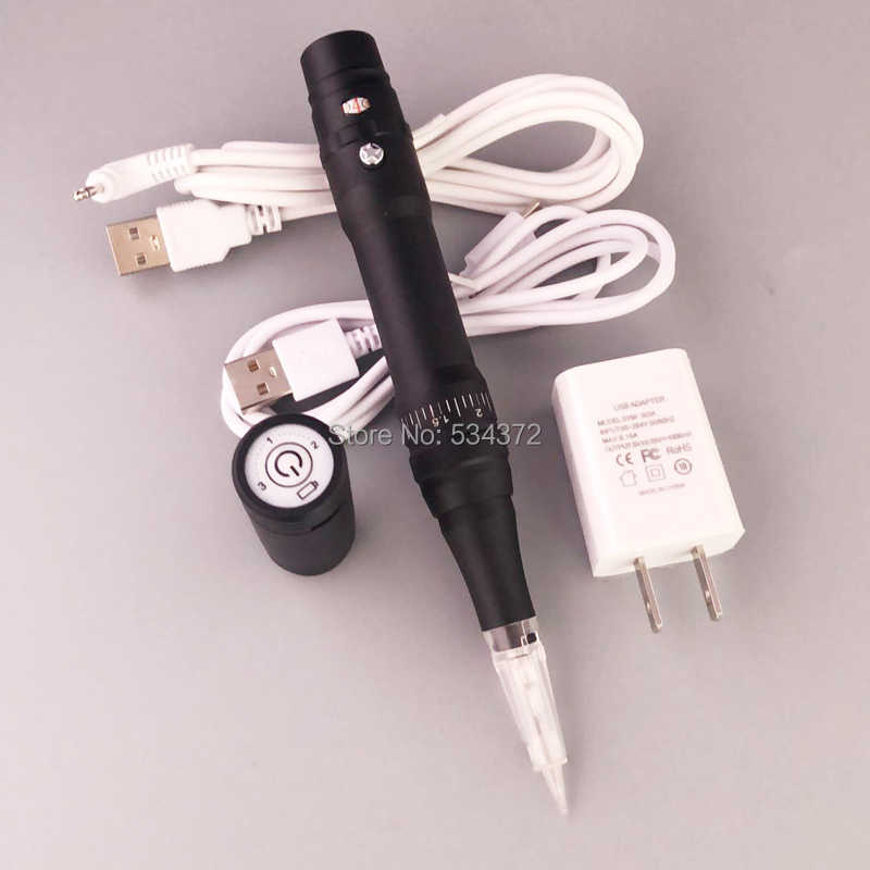Black Wireless Permanent Makeup Machine Pen Eyebrow Tattoo With Cartridge 210622