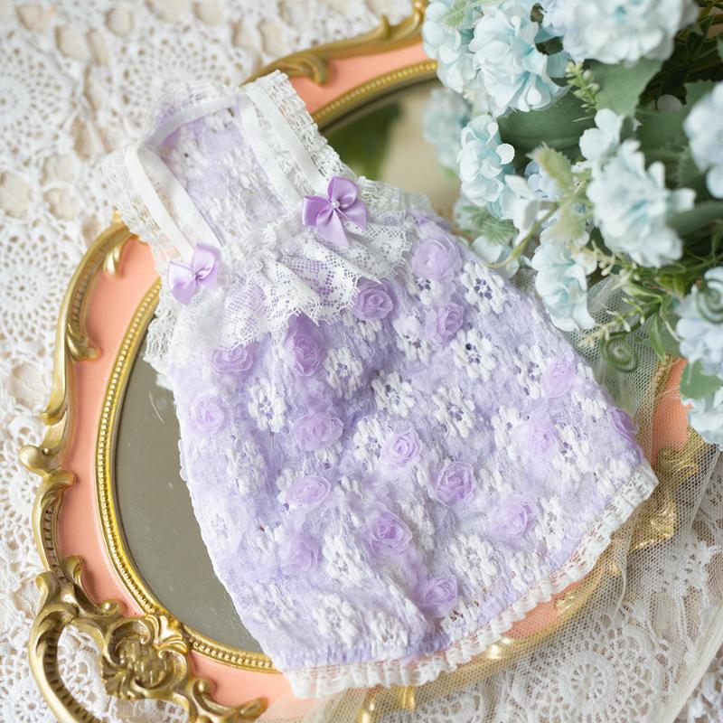 Dog Apparel Spring And Summer Pet Rose Lace Camisole Small Clothes Teddy Bomei Pomeranian Poodle Bichon Skirt Cat, Light purple
Dog Apparel Spring And Summer Pet Rose Lace Camisole Small Clothes Teddy Bomei Pomeranian Poodle Bichon Skirt Cat, Light purple
