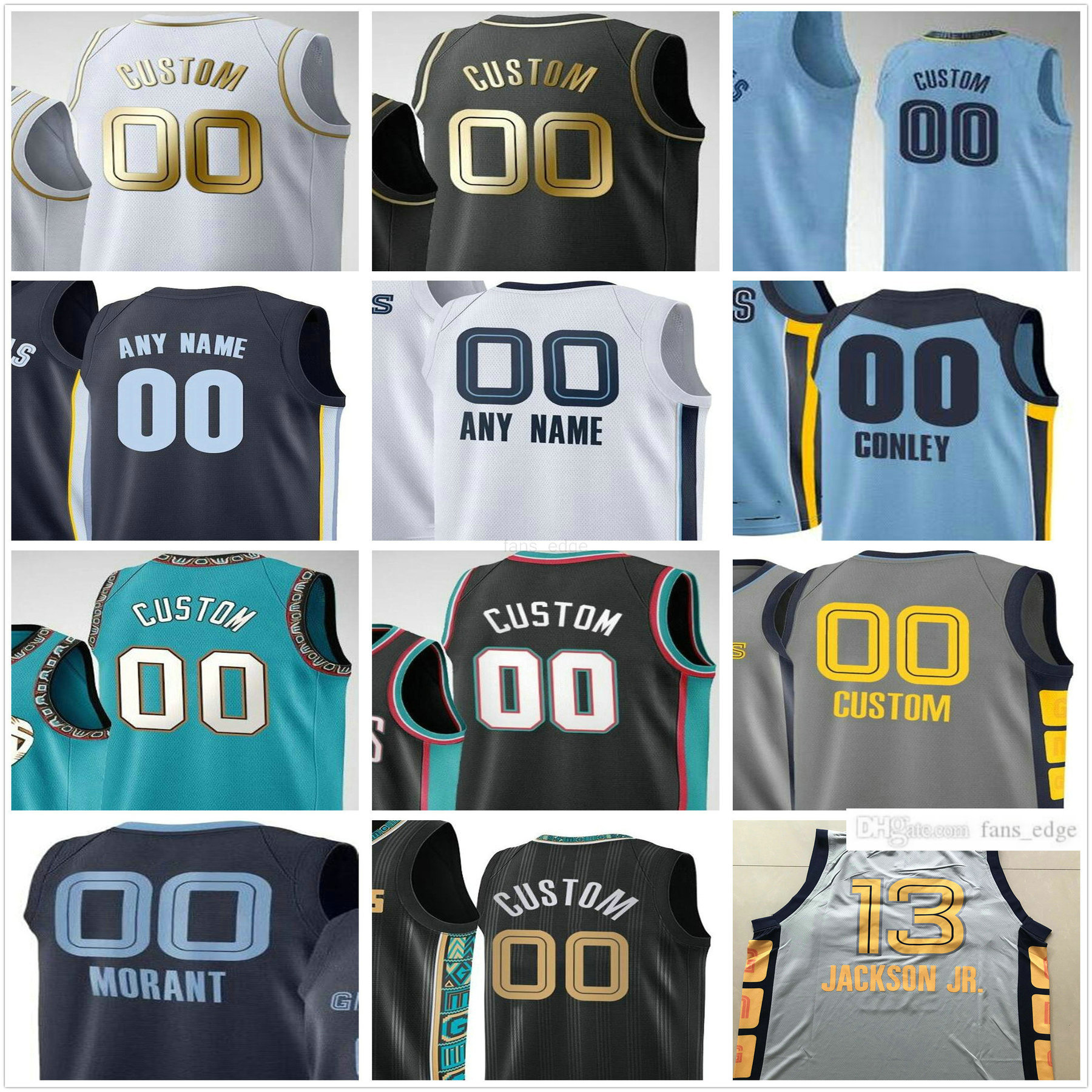 Custom Printed Ja 12 Morant Jaren 13 Jackson Jr. Jonas 17 Valanciunas Grayson 3 Allen Memphis Grizzlies Man Women Youth Basketball Jerseys, Black;red
Custom Printed Ja 12 Morant Jaren 13 Jackson Jr. Jonas 17 Valanciunas Grayson 3 Allen Memphis Grizzlies Man Women Youth Basketball Jerseys, Black;red