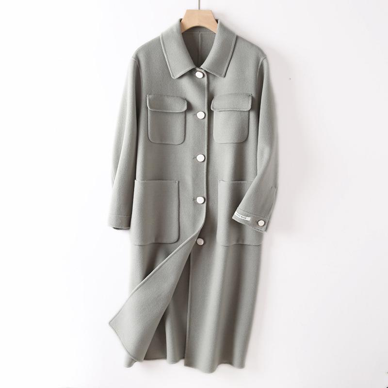 Women' Wool & Blends SHUCHAN Designer Autumn/Winter 2021 Coat Woolen Blend Office Lady Pockets Single Breasted Wide-waisted Trench For Wome, Black
Women' Wool & Blends SHUCHAN Designer Autumn/Winter 2021 Coat Woolen Blend Office Lady Pockets Single Breasted Wide-waisted Trench For Wome, Black