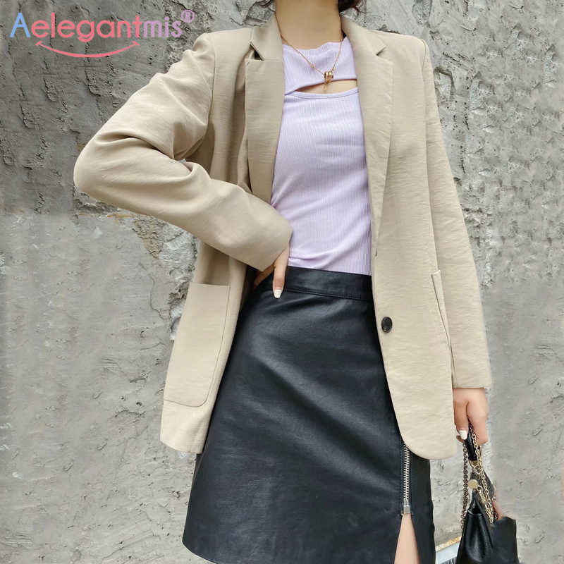 Aelegantmis Fashion Solid Casual Blazer Women Long Sleeve Pocket Jacket Office Lady Work Suit Coat Ladies Streetwear Blazers 210607, As shown
Aelegantmis Fashion Solid Casual Blazer Women Long Sleeve Pocket Jacket Office Lady Work Suit Coat Ladies Streetwear Blazers 210607, As shown