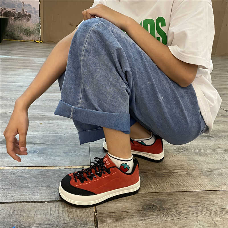 New Sneakers Women Fashion Sports Shoes Casual Vulcanized Shoes Comfort Breathable Solid Color Walking Shoes Y0907